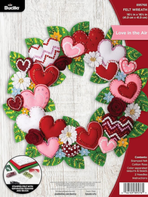 Bucilla Felt Applique Wall Hanging Kit Love